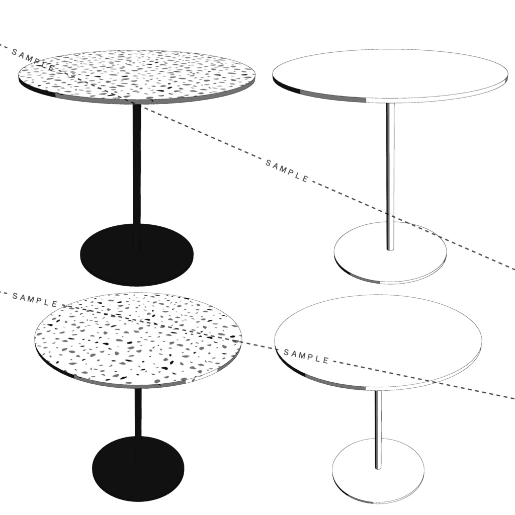 丸テーブルセット