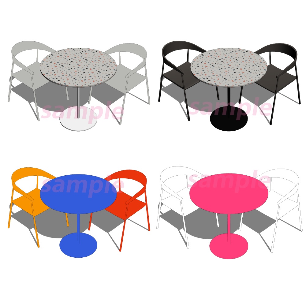 丸テーブルセット