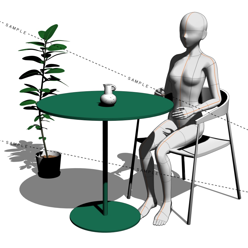 丸テーブルセット