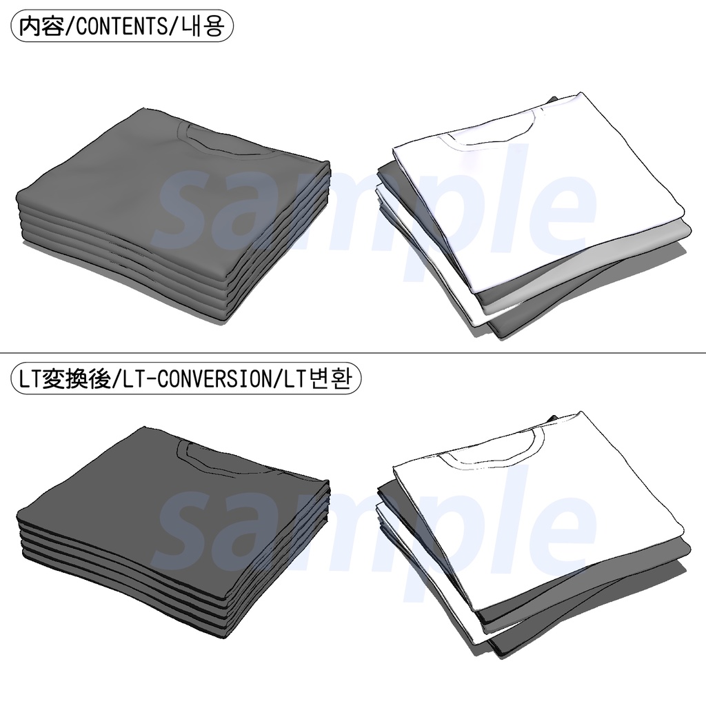 たたまれた服セット【10セット】