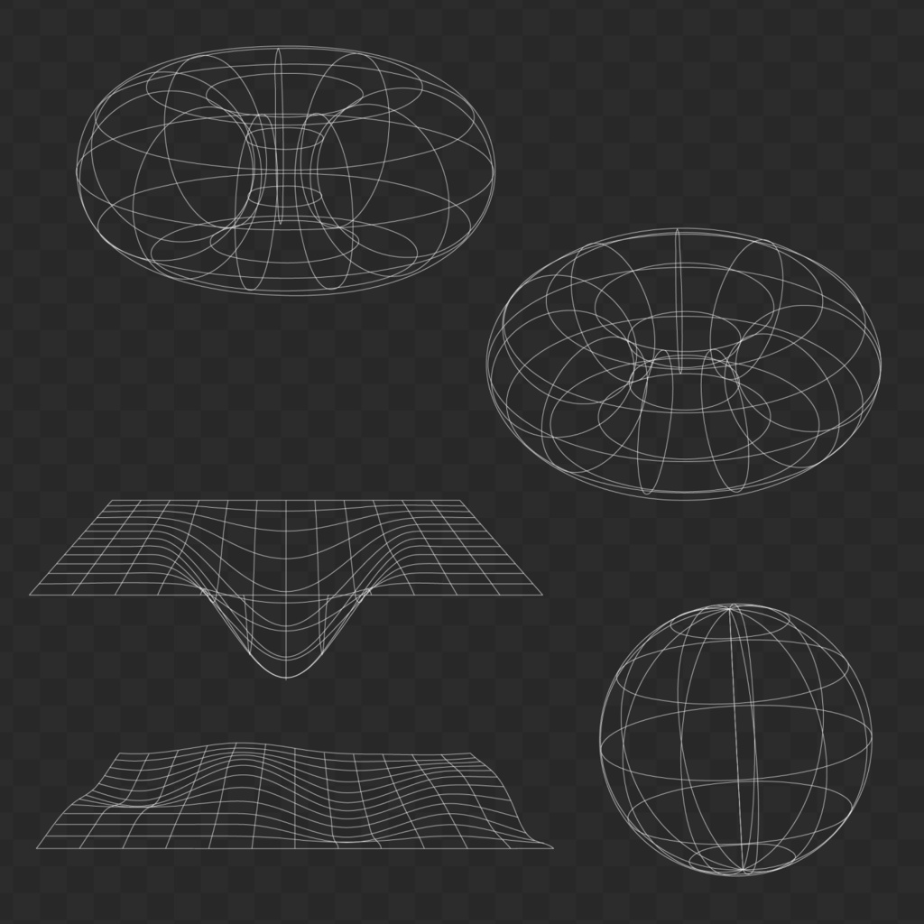 ワイヤーフレームグラフィックスセット