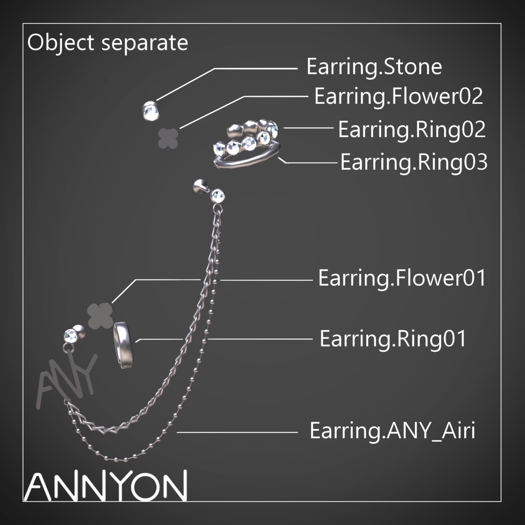 【17体アバター対応】 ANNYON Accessory Set