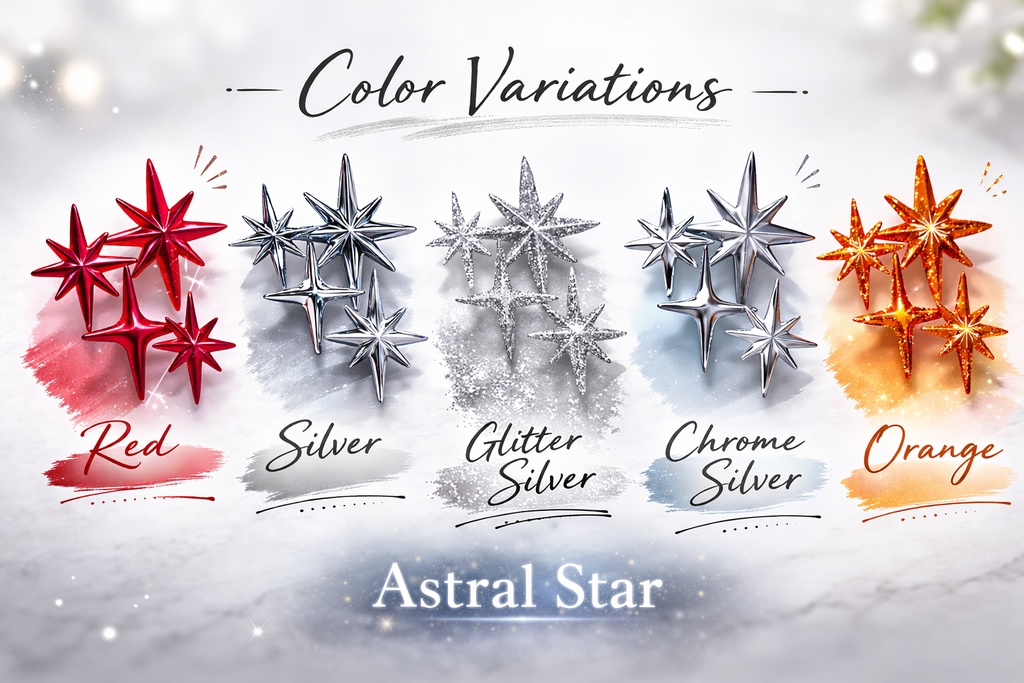 【9アバター+対応】Astral Star【3Dピアス】