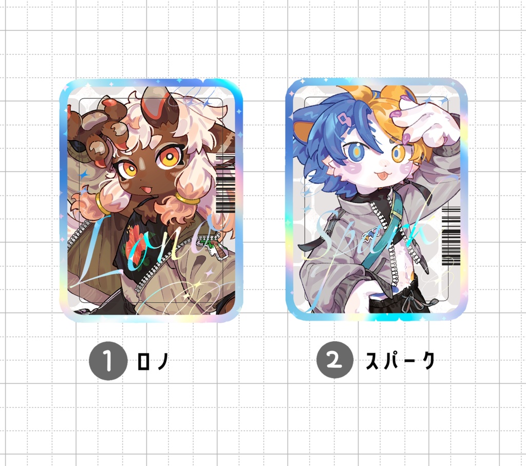 チェキ風オーロラステッカー