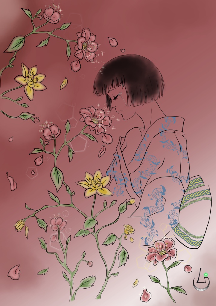 Kimono & Flowers 