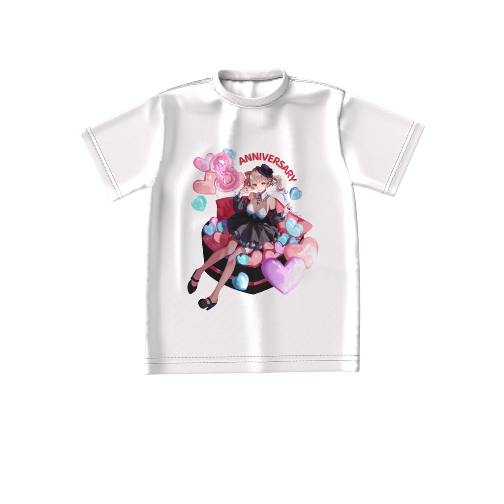 ちゃーず3周年記念ビッグシルエットTシャツ-White-