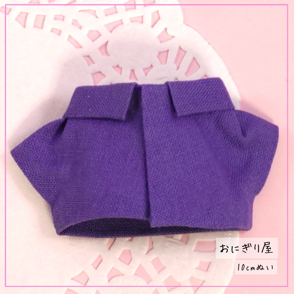 リボンタイシャツ(紫) 10cmぬい