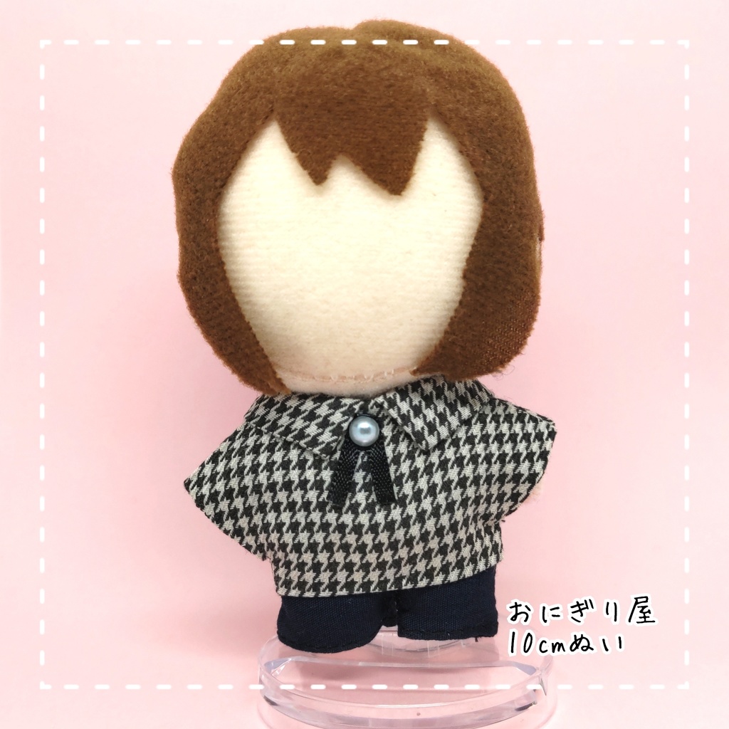 千鳥柄リボンタイシャツ 10cmぬい服