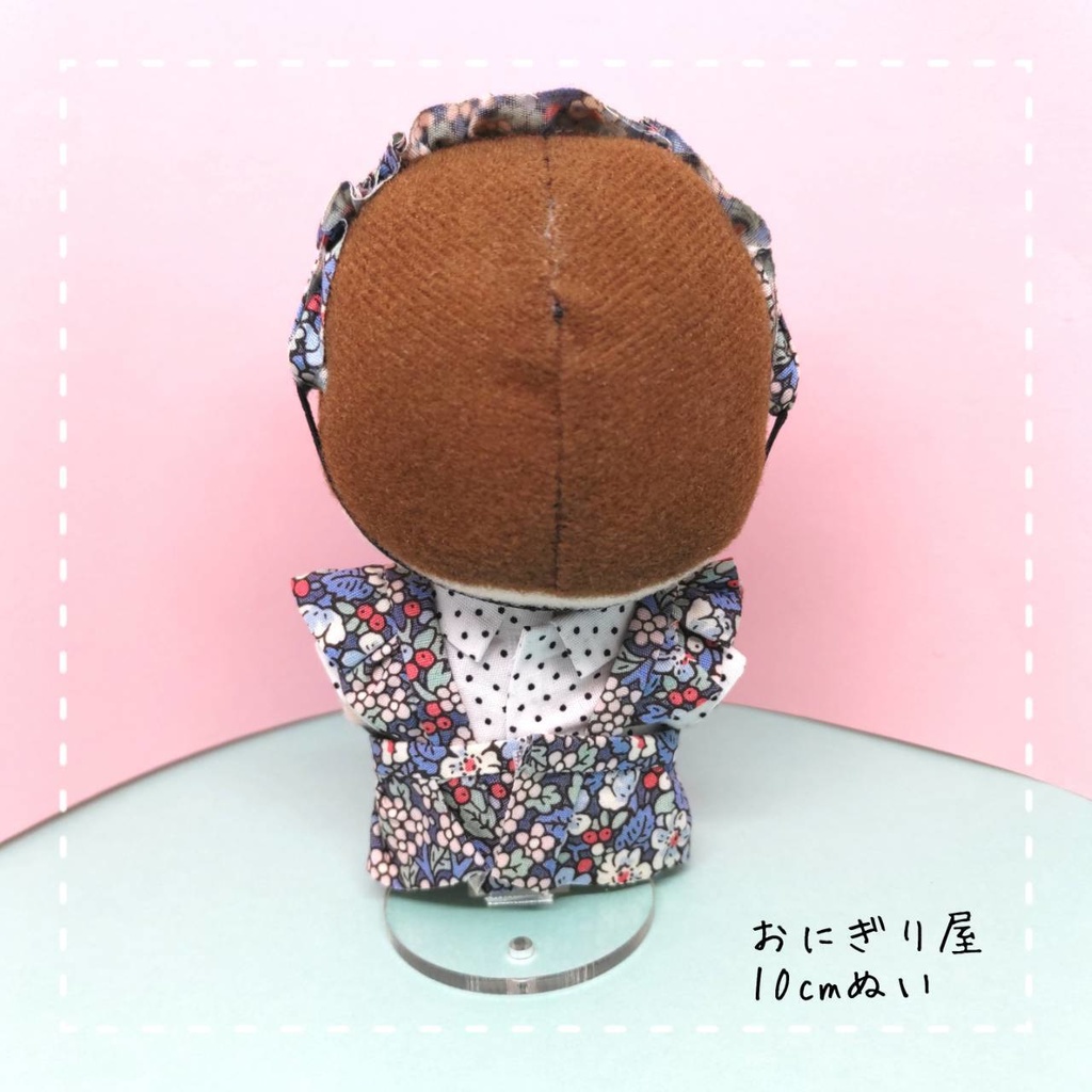 フリルエプロンとヘッドドレス 10cmぬい服