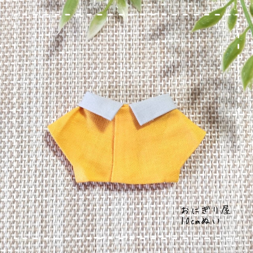 オレンジとグレーのシャツ 10cmぬい服