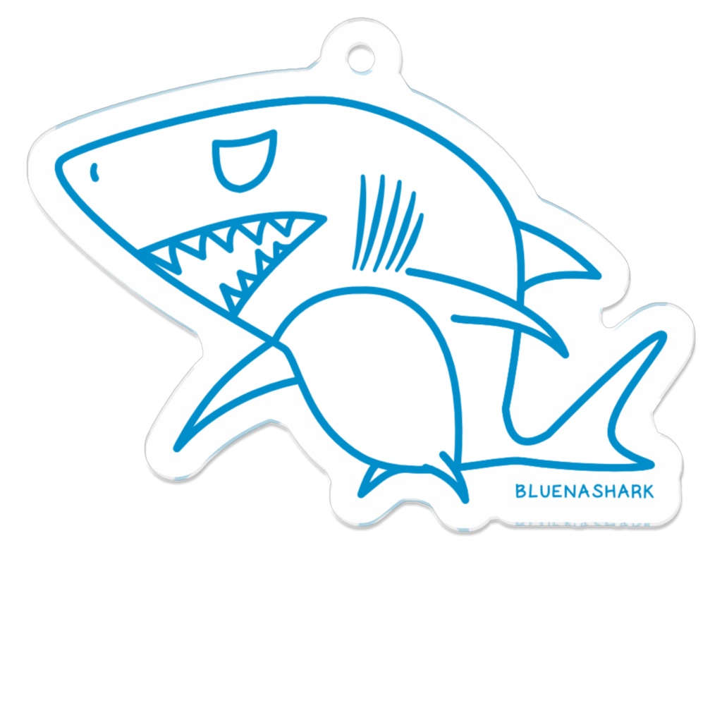 サメのブルーナ アクリルキーホルダー(裏面コートVer.)