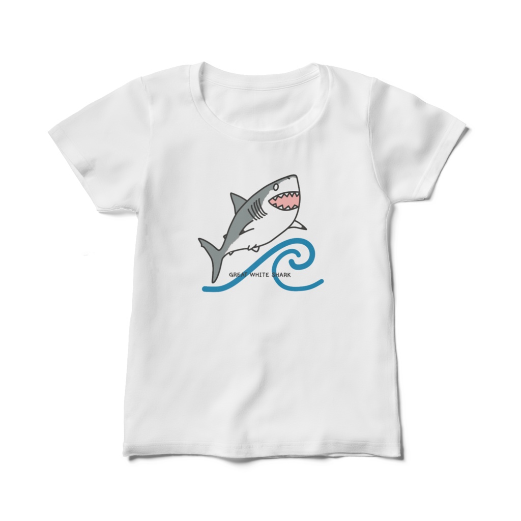 ホホジロザメ レディースTシャツ