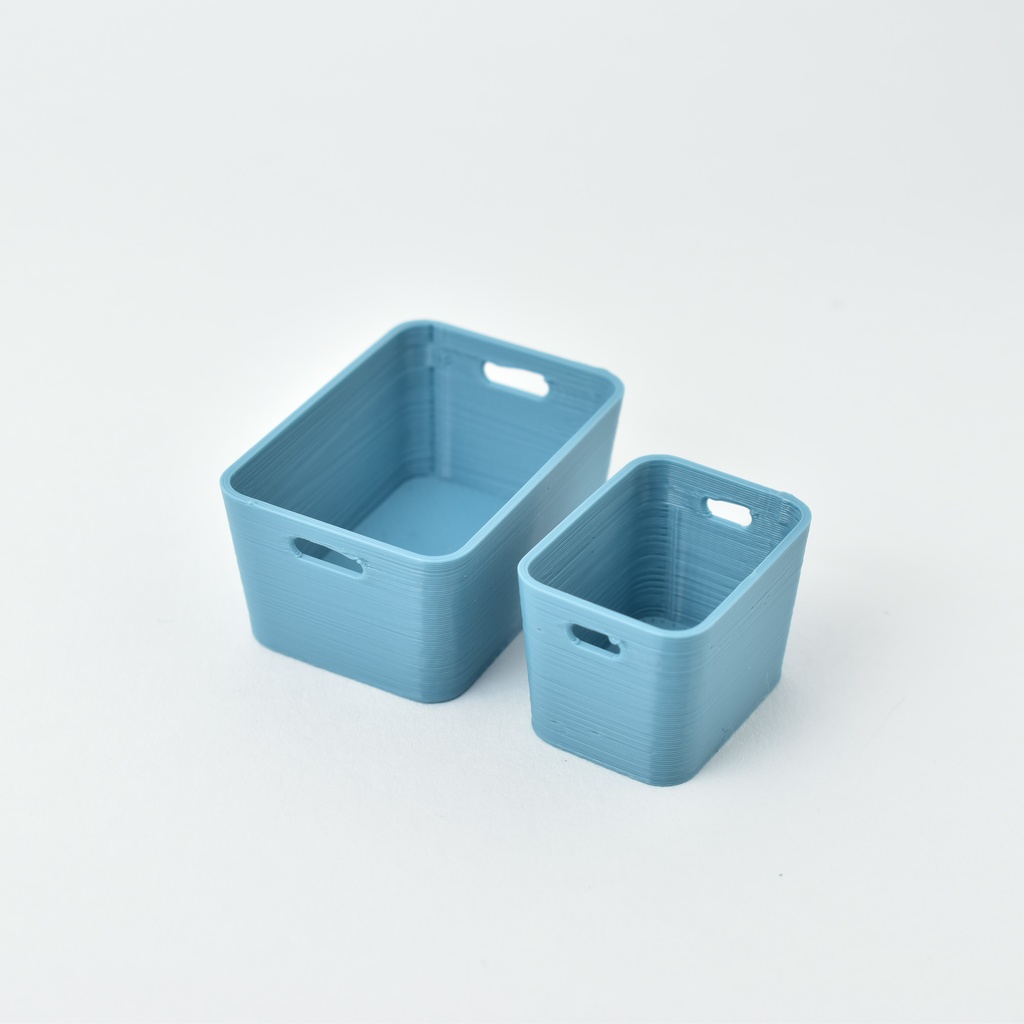 (無償版あり) 1/12 カラーボックス&収納ボックス(3Dプリンター用stlデータ)