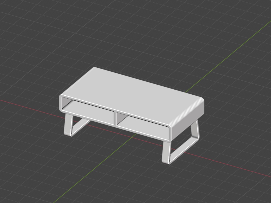 (無償版あり) 1/12 モダンローテーブル(3Dプリンター用stlデータ)