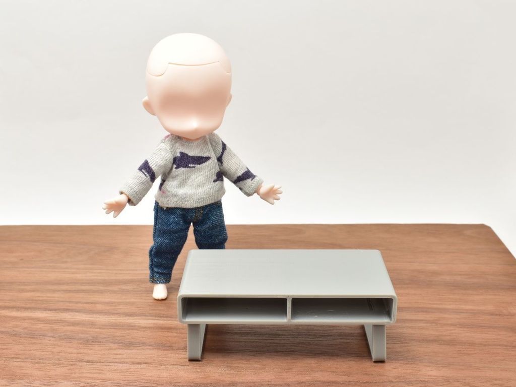 (無償版あり) 1/12 モダンローテーブル(3Dプリンター用stlデータ)