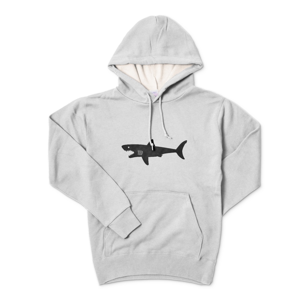 サメシルエット（ホホジロザメ）パーカー