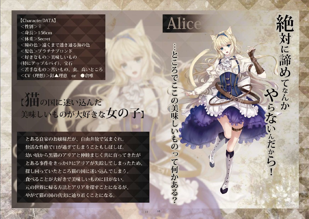 「猫の国のアリス」ストーリーbook Vol1【フルカラー44P/※購入特典:設定資料集/フルカラー44P付】合計フルカラー88P!