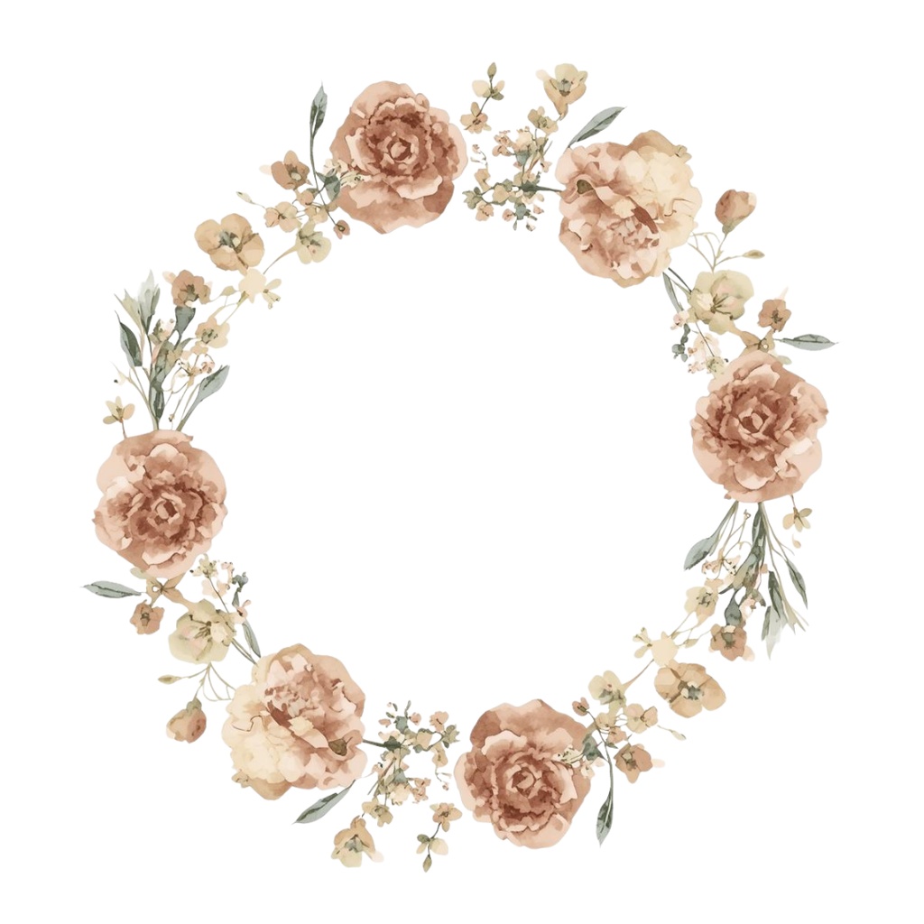 くすみカラー水彩フラワーフレーム|母の日カーネーション素材|10点セットPNG透過