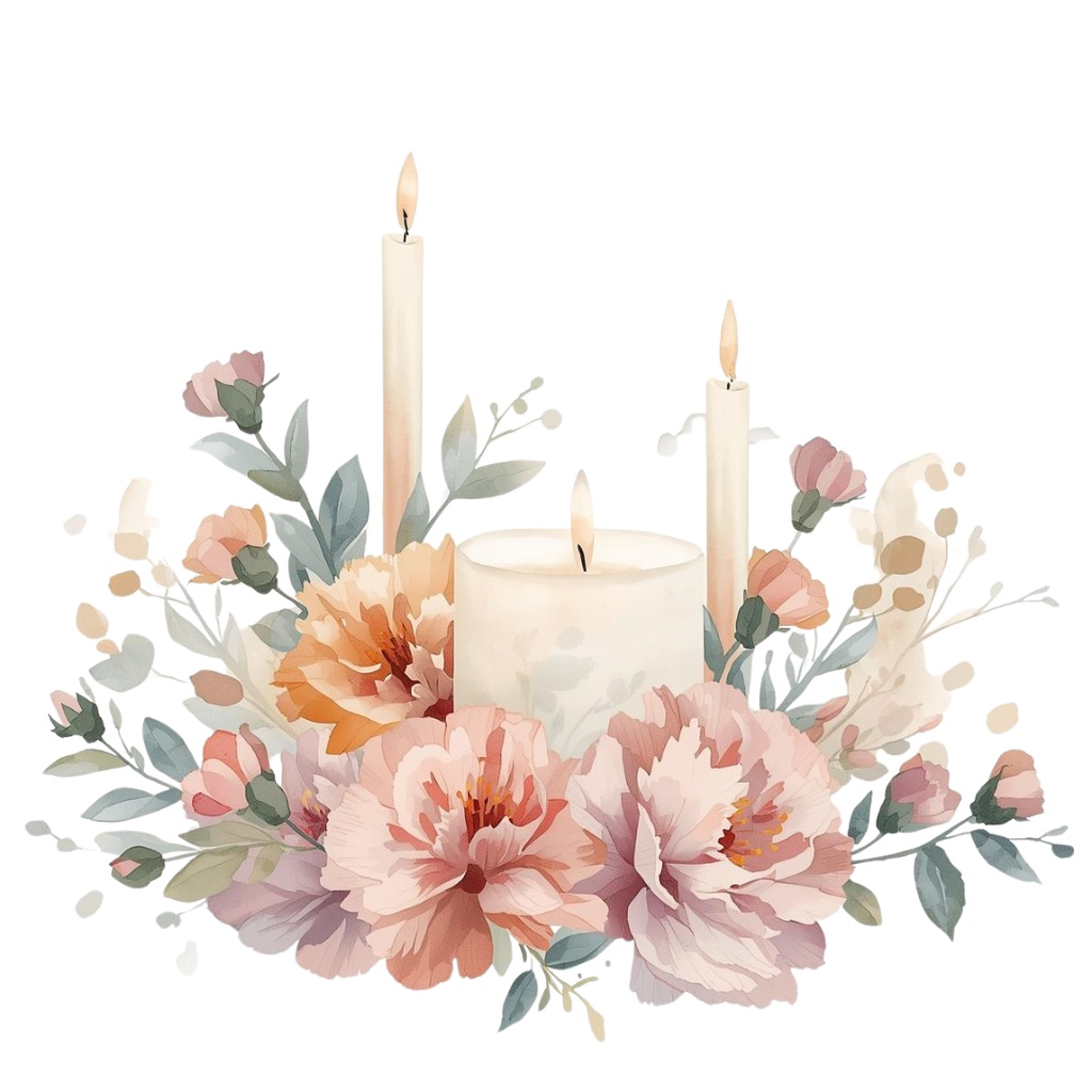 母の日 水彩クリップアート10点セット|くすみカラー カーネーション素材|PNG透過