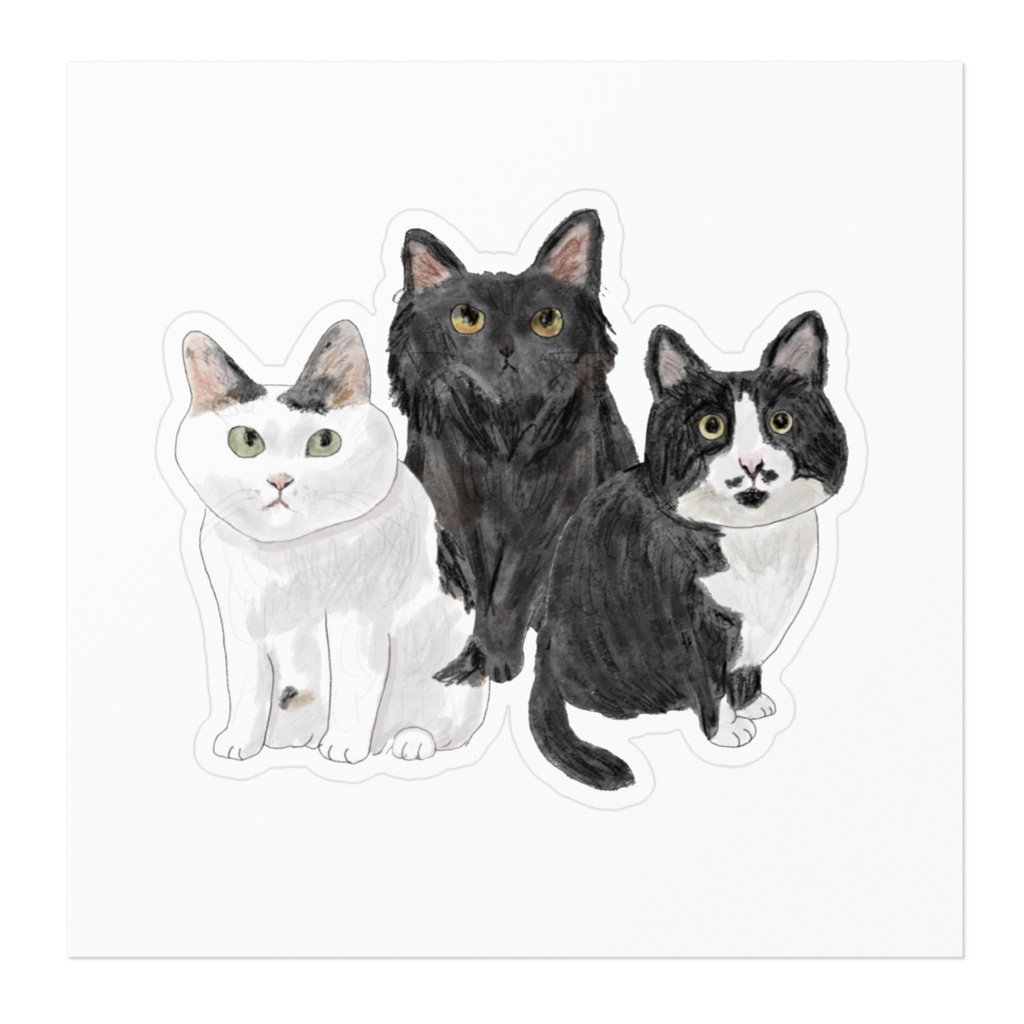 モノクロキャットズ ステッカー