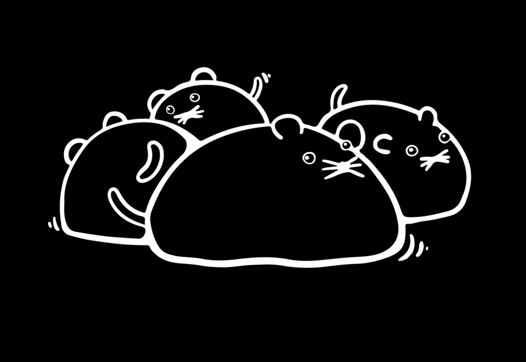 柔らかさ重視のねずみスウェット(黒)