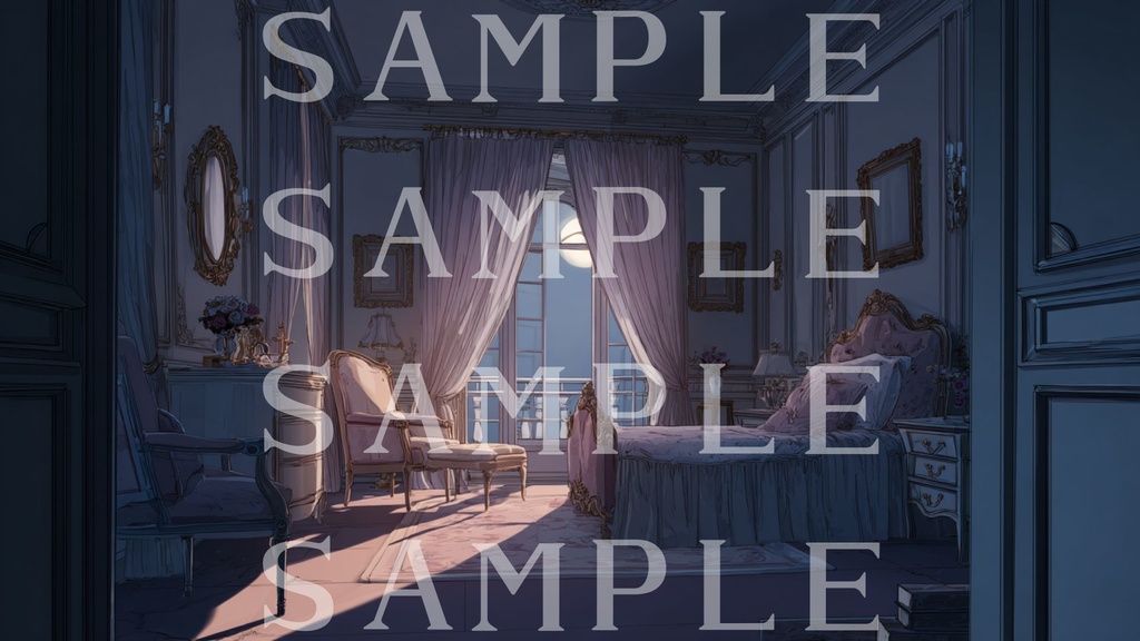 【背景素材】令嬢ルームセット 01