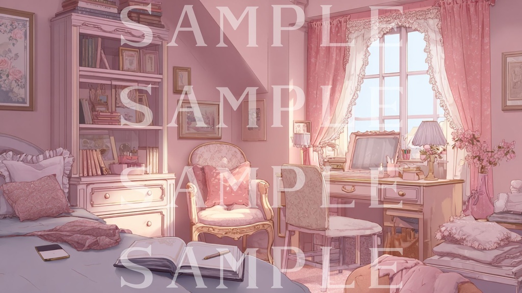 【背景素材】令嬢ルームセット 01