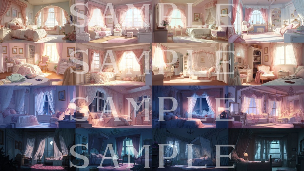 【背景素材】令嬢ルームセット 01