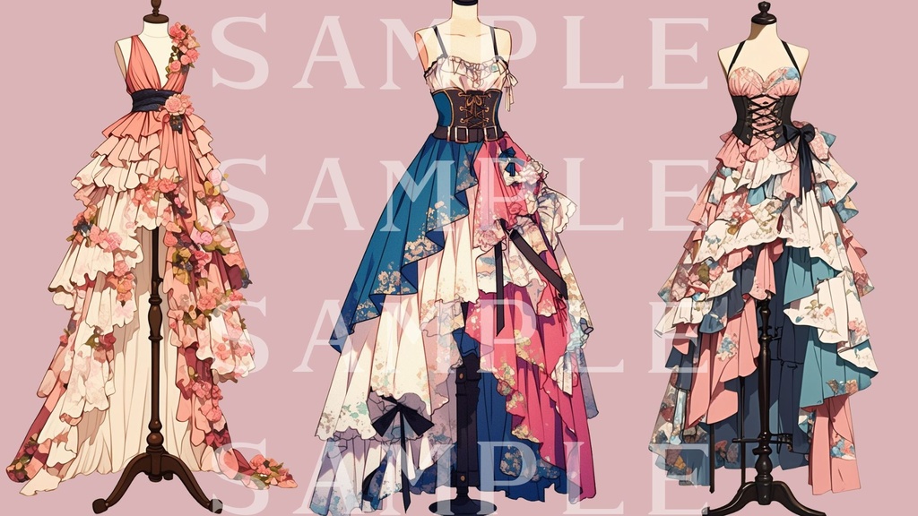 【透過済】ドレスセット 01