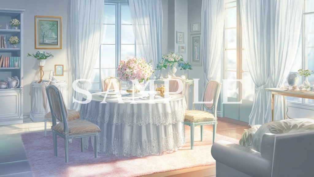 【背景素材】 ダイニングセット 01