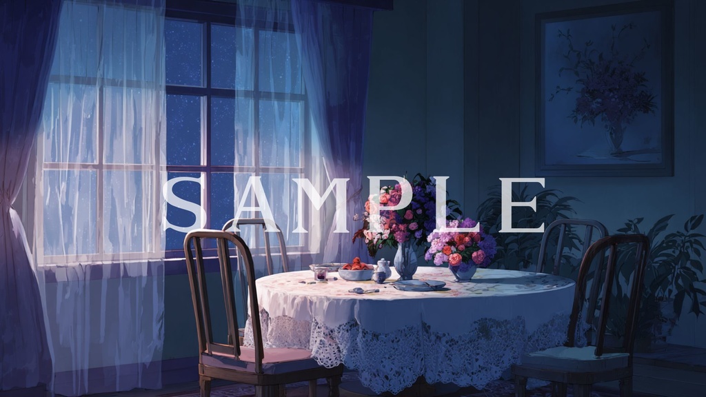 【背景素材】 ダイニングセット 01