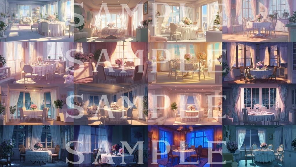 【背景素材】 ダイニングセット 01