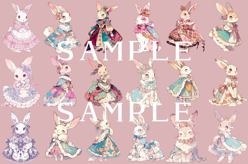 【透過済】メルヘンうさぎセット 01(2025.08.27 更新)