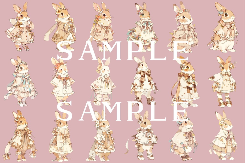 【透過済】メルヘンうさぎセット 01(2025.08.27 更新)