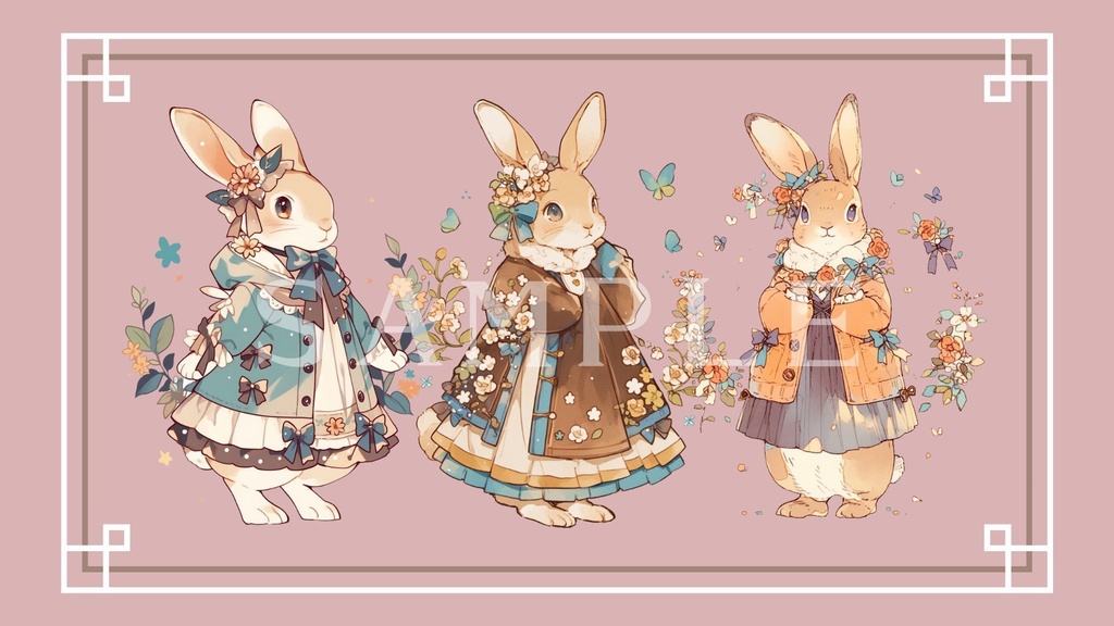 【透過済】メルヘンうさぎセット 02