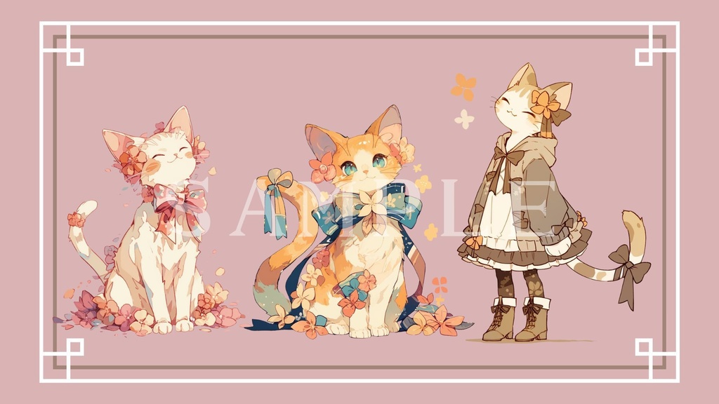 【透過済】メルヘン猫セット 01