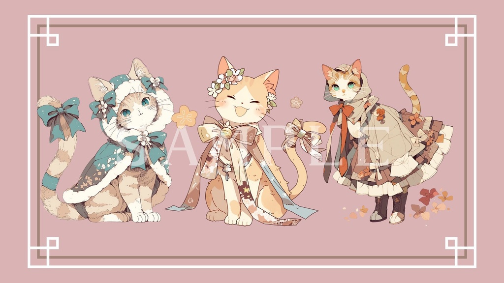 【透過済】メルヘン猫セット 01