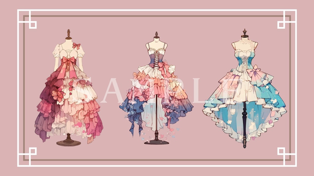 【透過済】ドレスセット 02