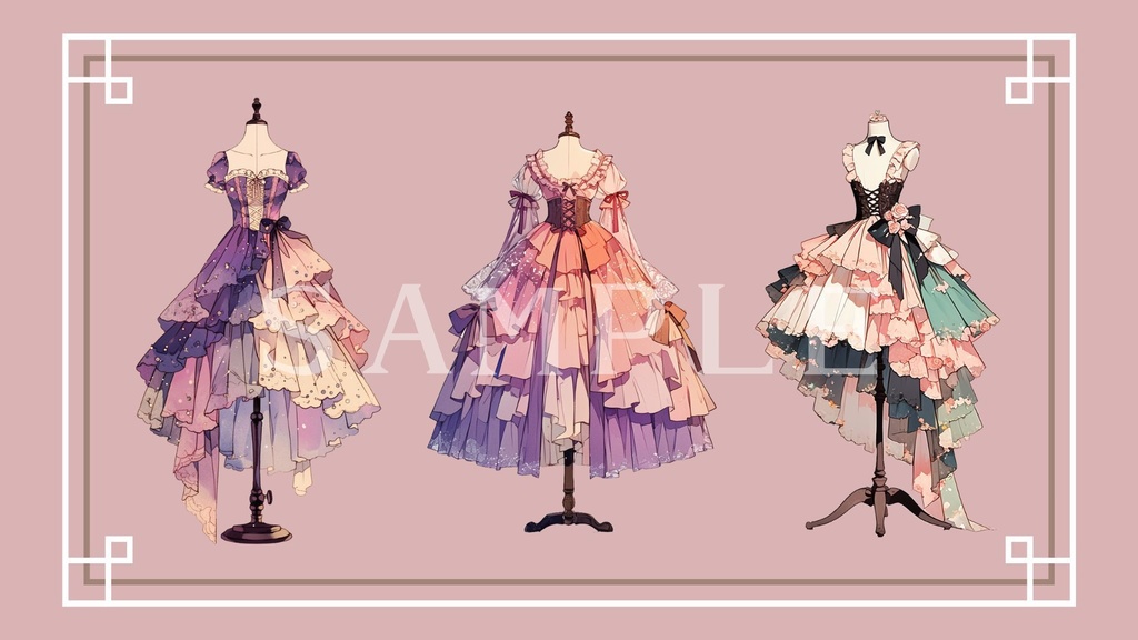 【透過済】ドレスセット 02