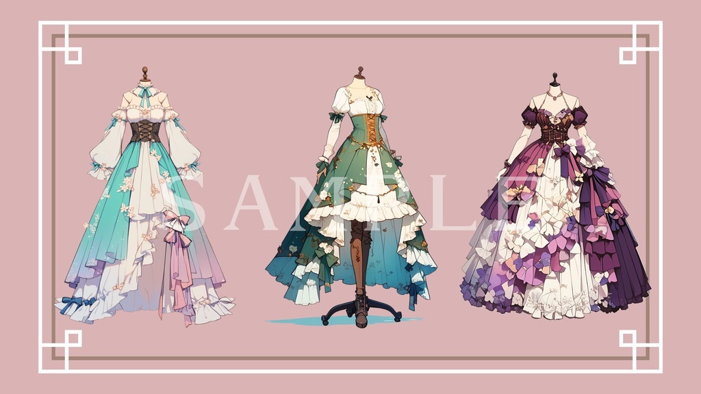 【透過済】ドレスセット 02