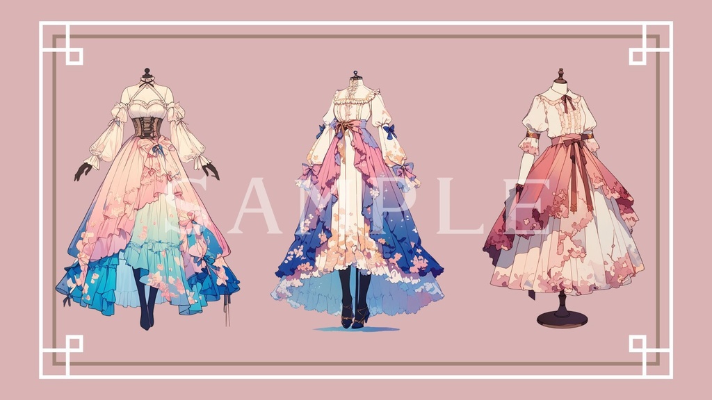 【透過済】ドレスセット 02