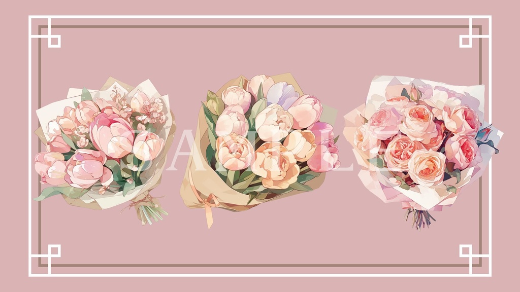 【透過済】ブーケセット 01