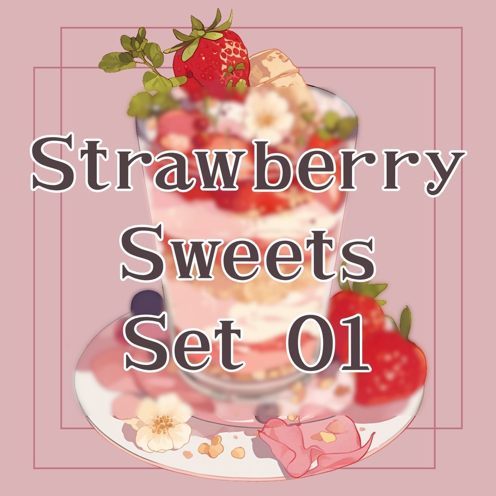 strawberry sweets set 01