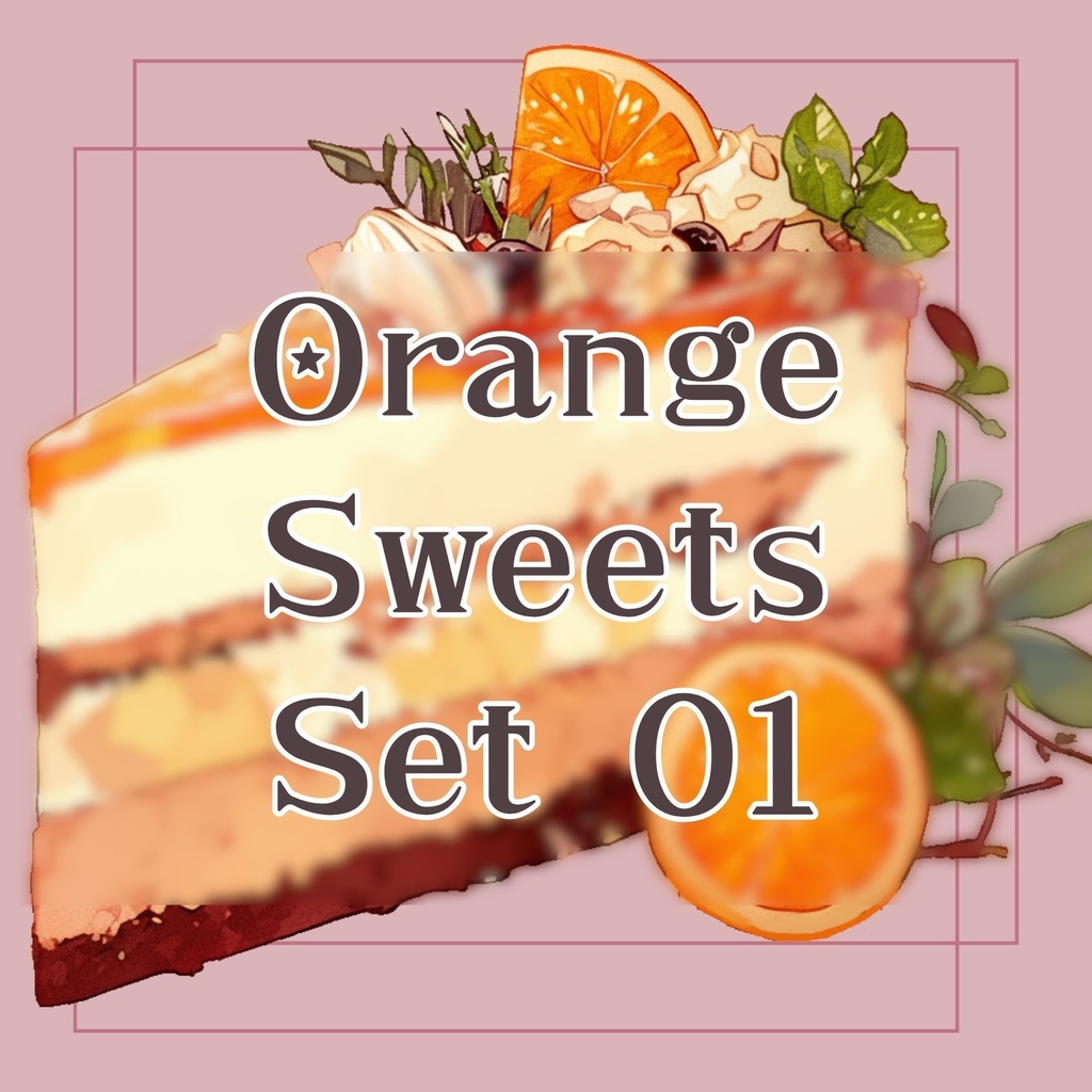 orange sweets set 02