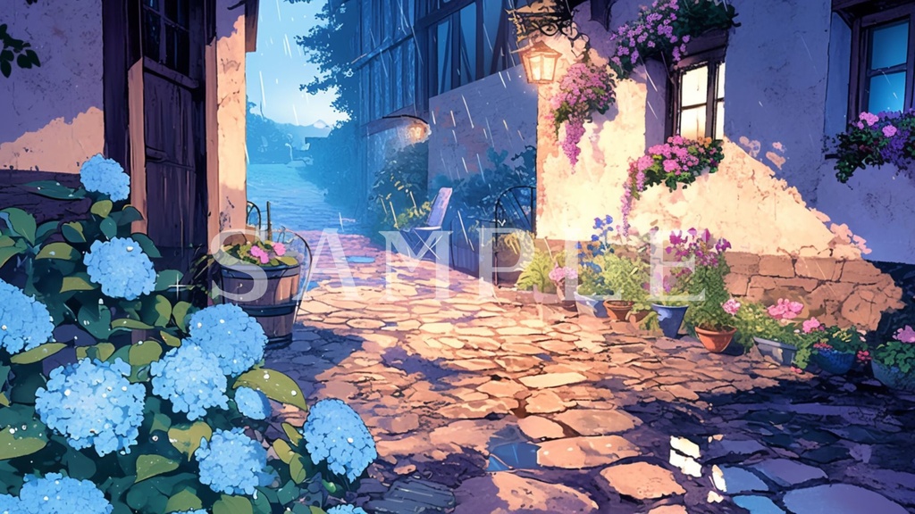 【背景素材】雨の日シーズンセット 01