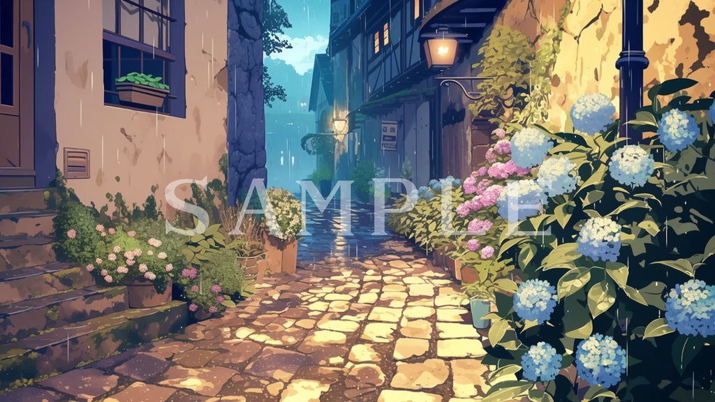 【背景素材】雨の日シーズンセット 01