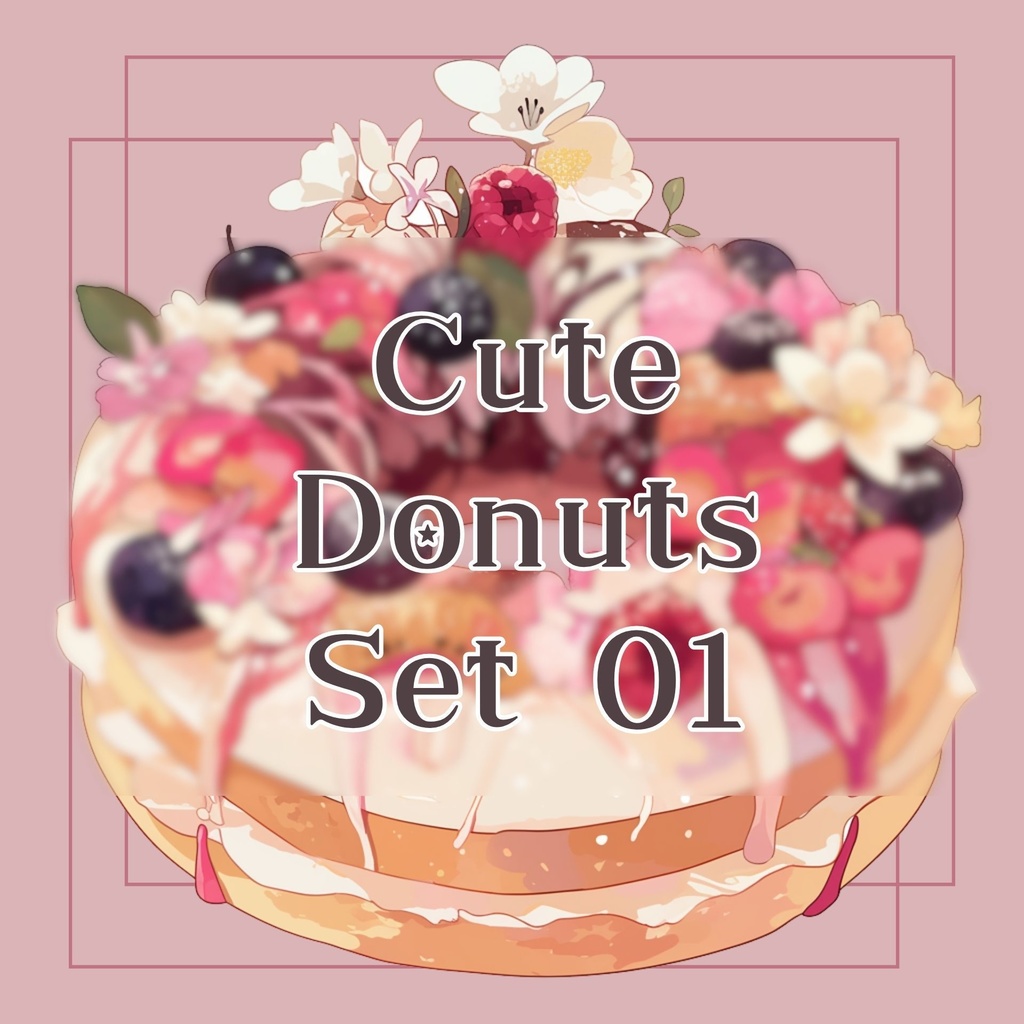 cute donuts set 01