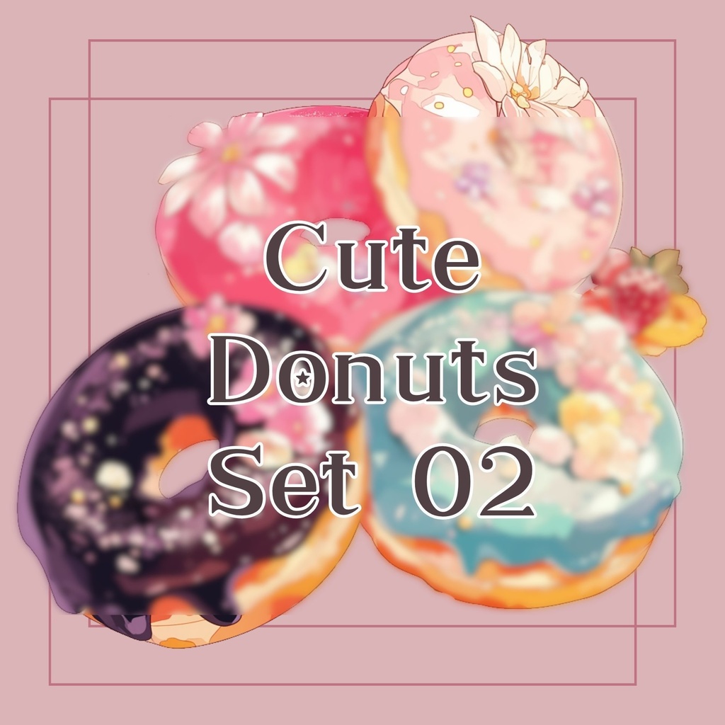 cute donuts set 02