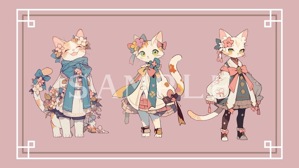 【透過済】メルヘン猫セット 02