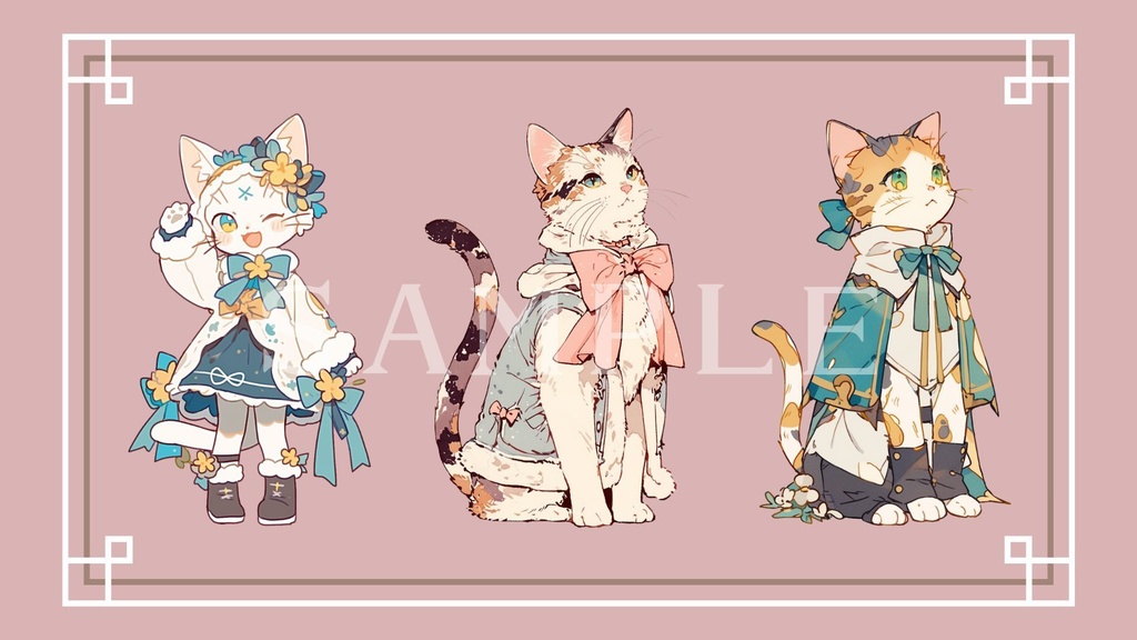 【透過済】メルヘン猫セット 02